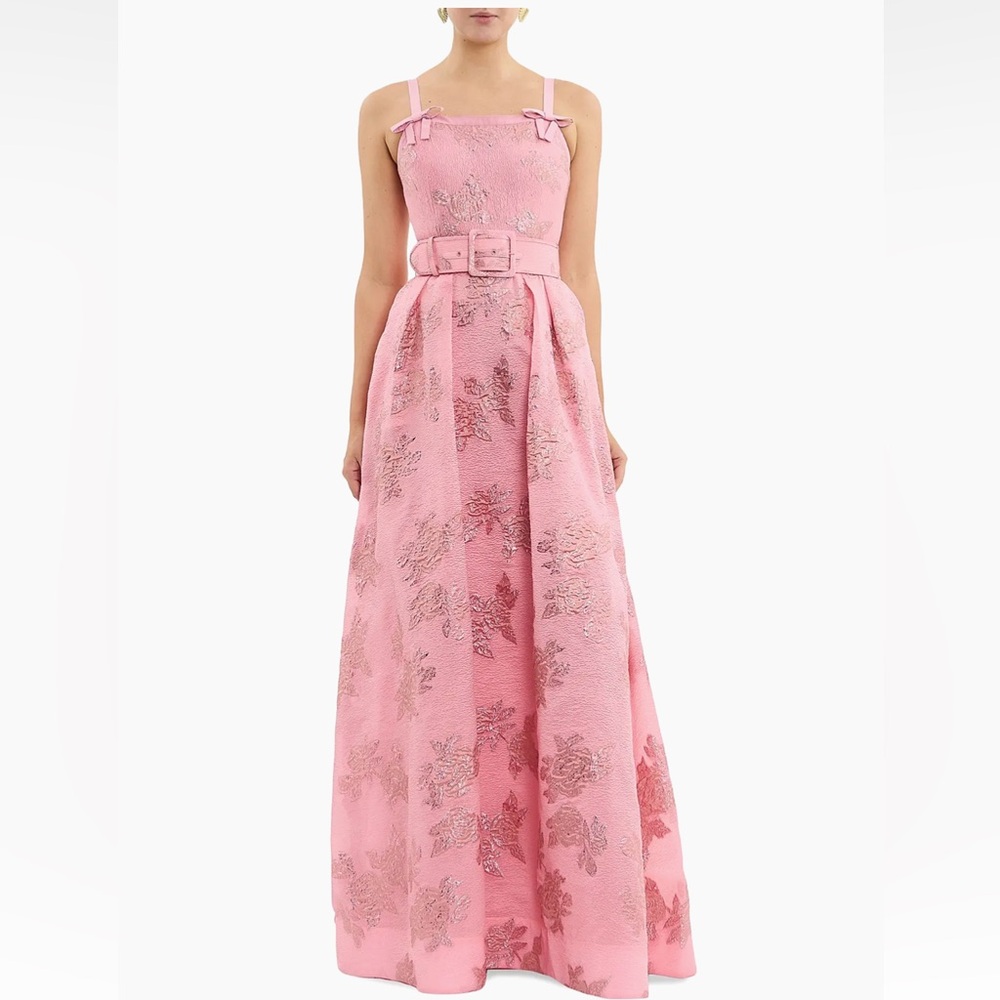 Rebecca Vallance
Annette Metallic Floral Jacqaurd Gown